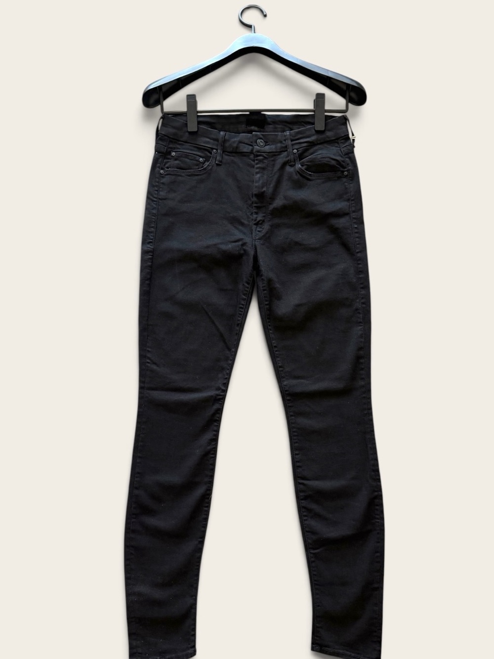 MOTHER Black Skinny Jeans - Sleek High-Rise - Picture 2 of 11